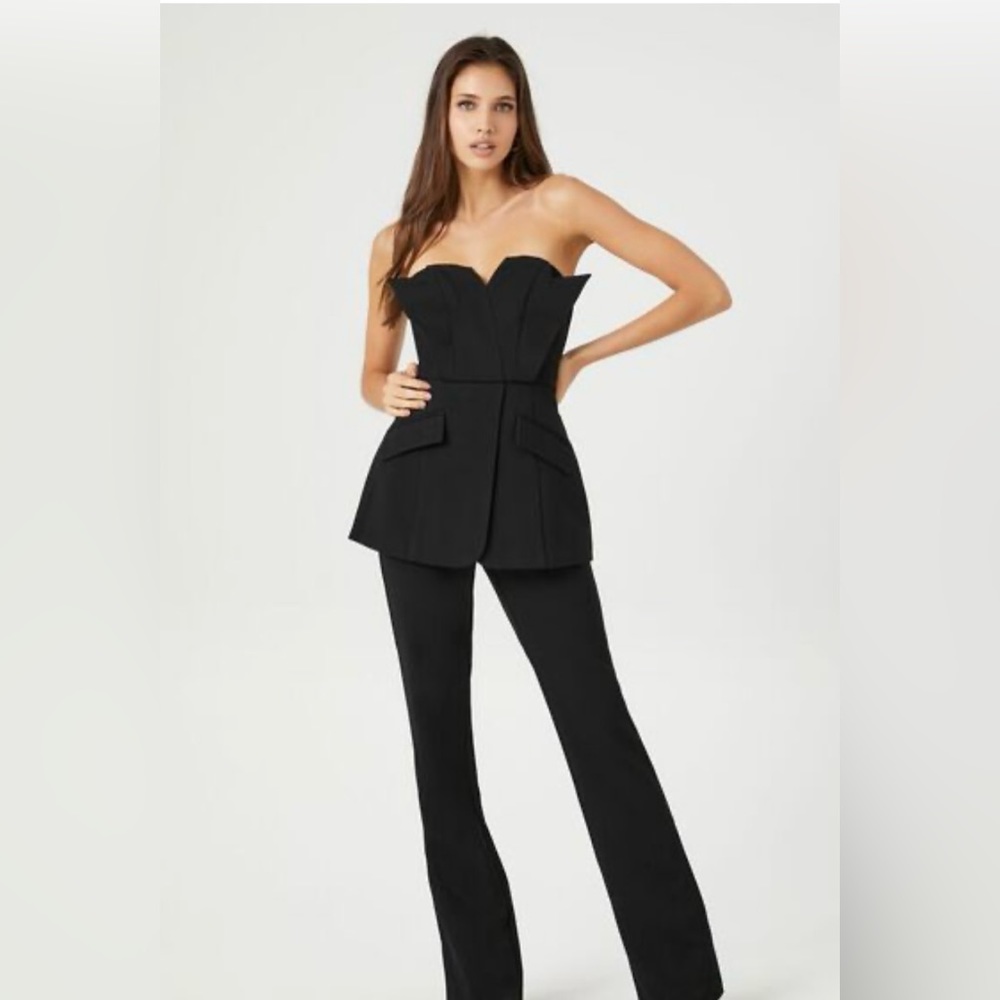 NWT Black Peplum Jumpsuit